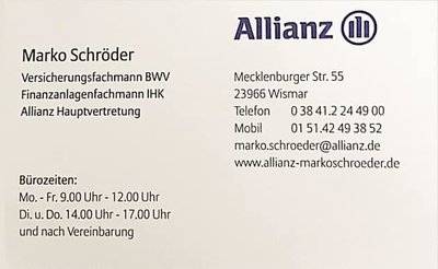 Logo Sponsor Allianz Marko Schröder